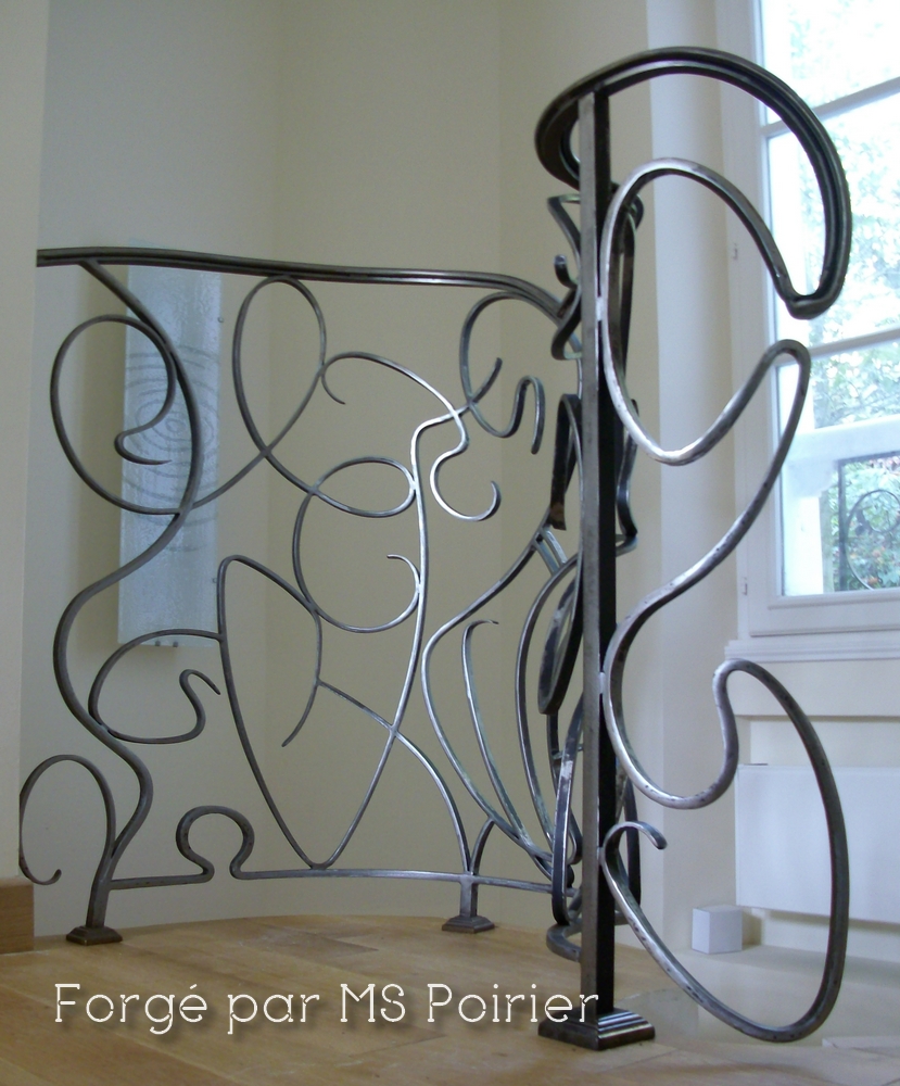 Art Nouveau D&eacute;part de rampe d'esccalier moderne